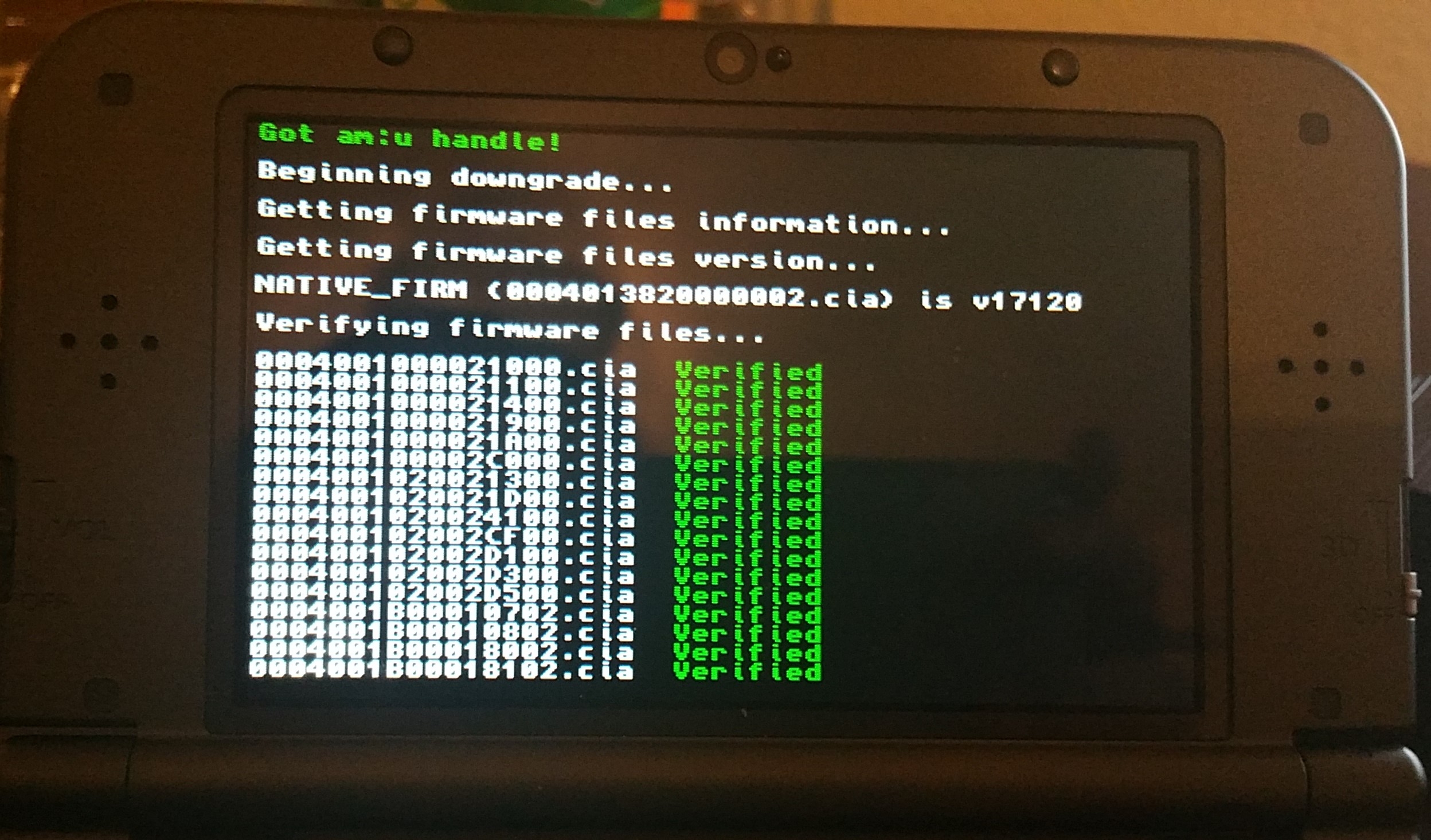 how to downgrade firmware on 3ds